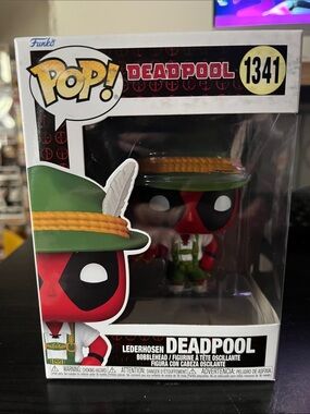 Funko Deadpool Lederhosen Figure - Red, Green & Yellow